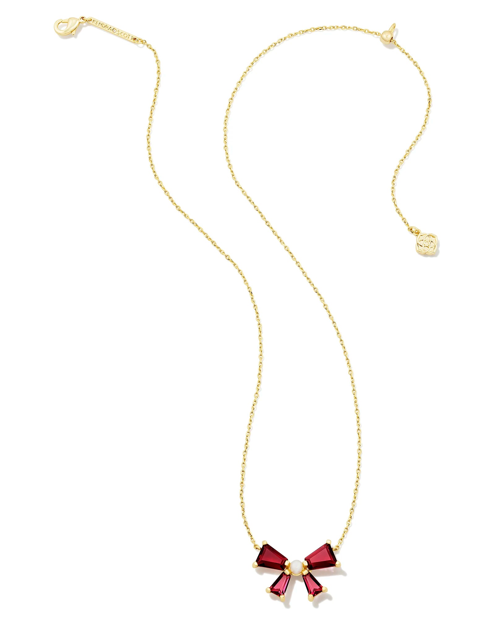 Sale Blair Bow Short Pendant in Red Mix