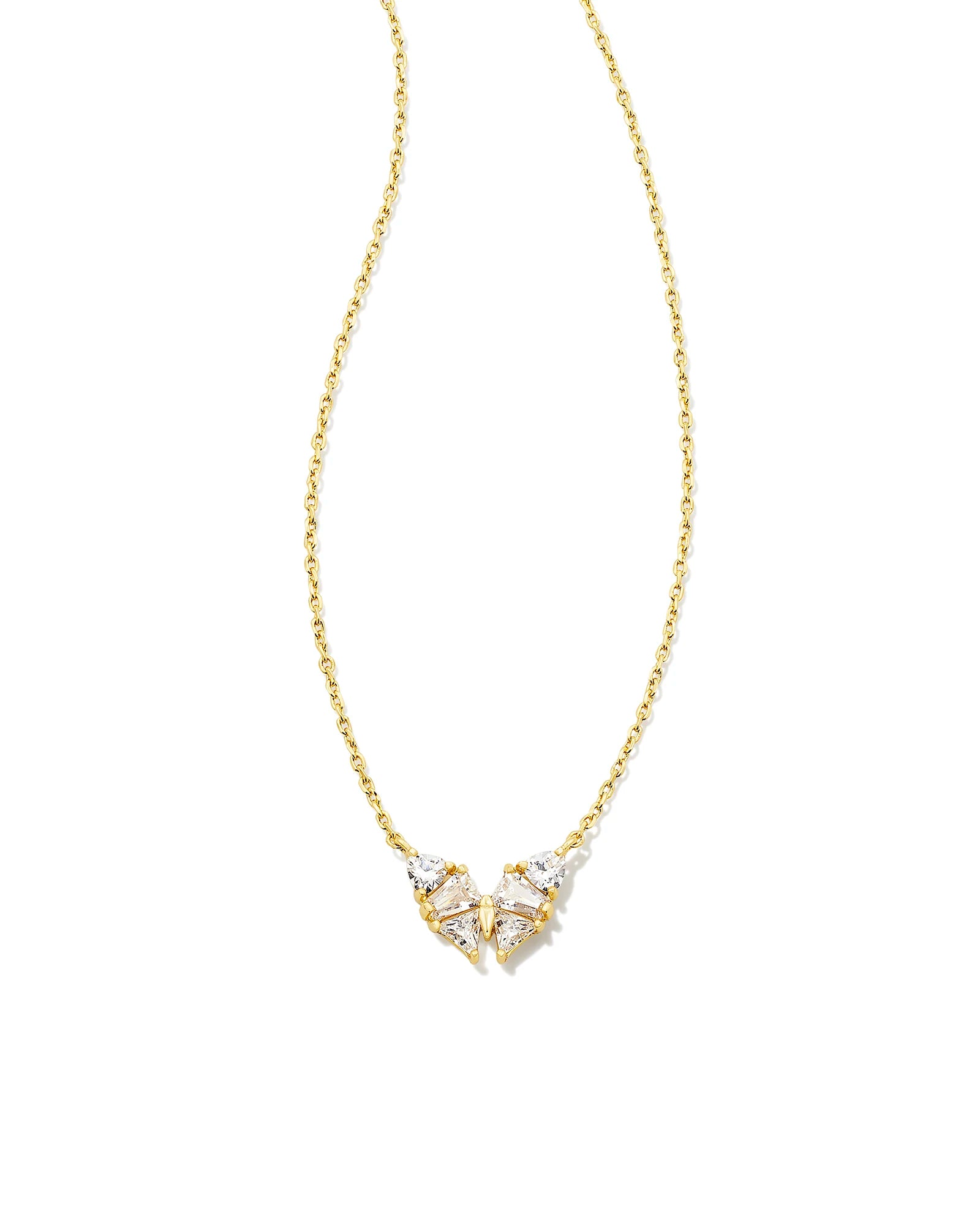 Blair Butterfly Necklace White Crystal