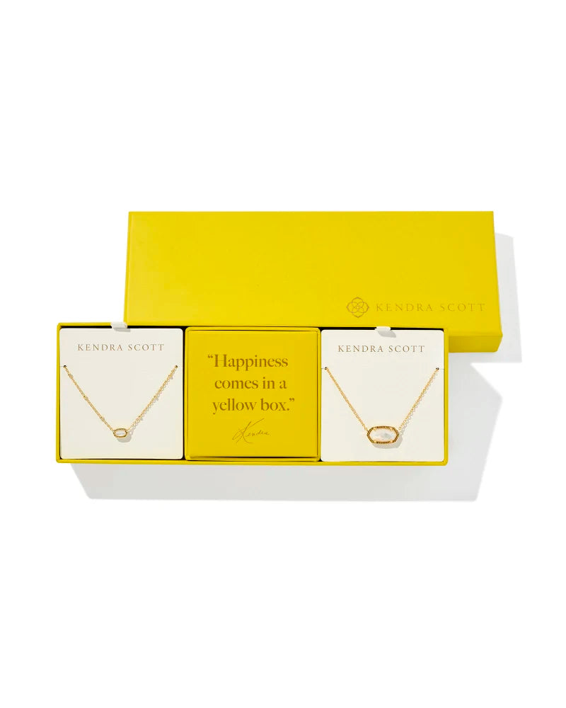 Elisa Gift Set of 2 Necklaces Gold Ivory MOP