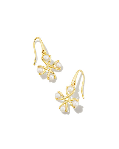 Everleigh Pearl Drop Earrings Gold