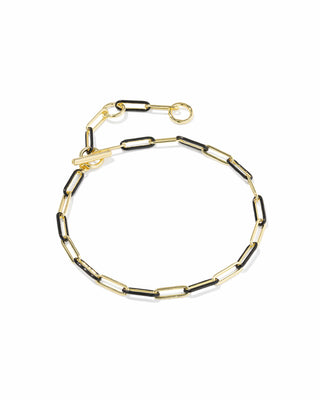 Kendra Scott Jewelry - Bracelets Courtney Gold Enamel Link & Chain Bracelet Black