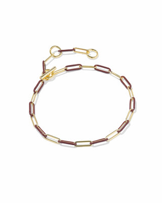 Kendra Scott Jewelry - Bracelets Courtney Gold Enamel Link & Chain Bracelet Burgundy