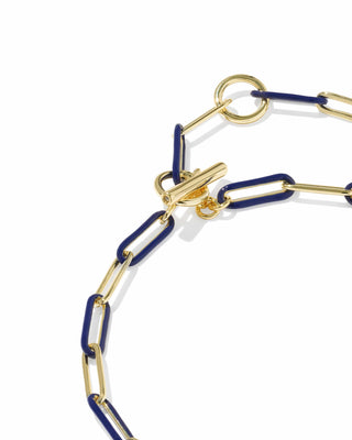 Kendra Scott Jewelry - Bracelets Courtney Gold Enamel Link & Chain Bracelet Dark Blue