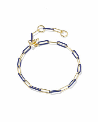 Kendra Scott Jewelry - Bracelets Courtney Gold Enamel Link & Chain Bracelet Dark Blue