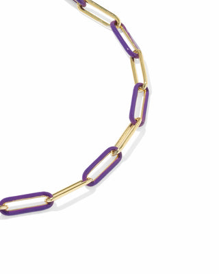 Kendra Scott Jewelry - Bracelets Courtney Gold Enamel Link & Chain Bracelet Purple