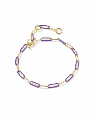 Kendra Scott Jewelry - Bracelets Courtney Gold Enamel Link & Chain Bracelet Purple