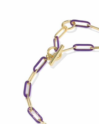 Kendra Scott Jewelry - Bracelets Courtney Gold Enamel Link & Chain Bracelet Purple