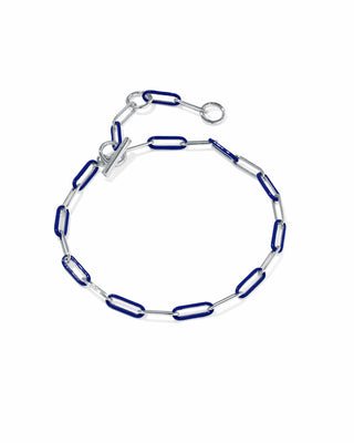 Kendra Scott Jewelry - Bracelets Courtney Silver Enamel Link & Chain Bracelet Dark Blue