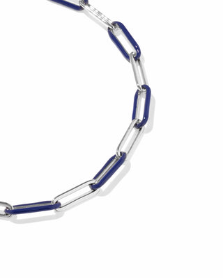 Kendra Scott Jewelry - Bracelets Courtney Silver Enamel Link & Chain Bracelet Dark Blue