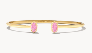 Kendra Scott Jewelry - Bracelets Emilie Gold Cuff Bracelet Pink Iridescent Glitter Glass