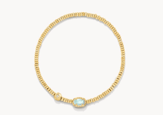 Kendra Scott Jewelry - Bracelets Emilie Gold Stretch Bracelet Light Blue Illusion