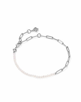 Kendra Scott Jewelry - Bracelets Markie Silver Half Chain Half Pearl Bracelet