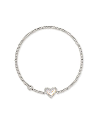 Kendra Scott Jewelry - Bracelets Silver Ari Heart Stretch Bracelet Dichroic Glass Gold or Silver