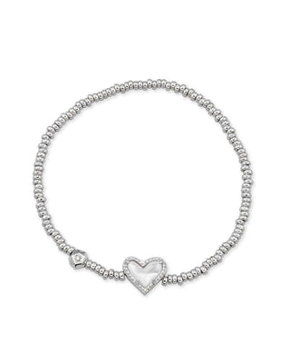 Kendra Scott Jewelry - Bracelets Silver Ari Heart Stretch Bracelet Ivory MOP Gold or Silver