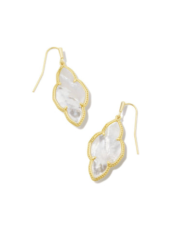 Kendra Scott Jewelry - Earrings Abbie Drop Earrings Ivory MOP Gold