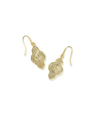 Kendra Scott Jewelry - Earrings Abbie Medallion Gold Small Drop Earrings Abalone Sea Green Mix