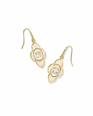 Kendra Scott Jewelry - Earrings Abbie Medallion Gold Small Drop Earrings Neutral Mix
