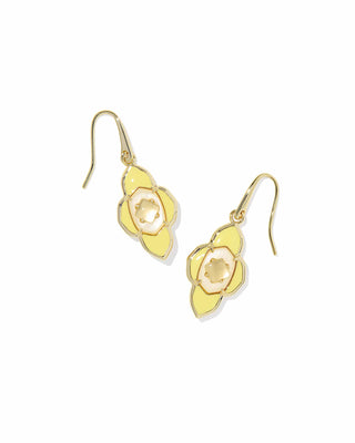 Kendra Scott Jewelry - Earrings Abbie Medallion Gold Small Drop Earrings Yellow Mix