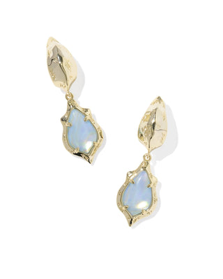 Kendra Scott Jewelry - Earrings Adriana Gold Scallop Frame Huggie Earrings Sky Blue Iridescent Abalone