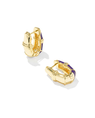 Kendra Scott Jewelry - Earrings Courtney Gold Enamel Huggie Earrings Purple