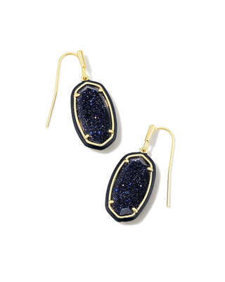 Kendra Scott Jewelry - Earrings Dani Enamel Framed Drop Earrings Navy Goldstone