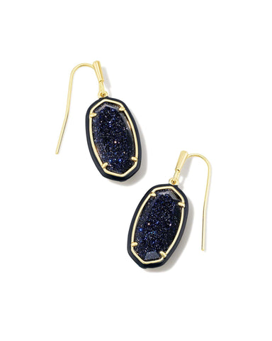 Kendra Scott Jewelry - Earrings Dani Enamel Framed Drop Earrings Navy Goldstone