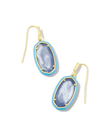 Kendra Scott Jewelry - Earrings Dani Enamel Framed Drop Earrings Periwinkle Illusion