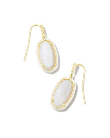 Kendra Scott Jewelry - Earrings Dani Enamel Framed Drop Earrings Whit MOP