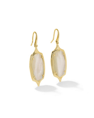 Kendra Scott Jewelry - Earrings Dani Stepped Frame Gold Drop Earrings Bronze Ivory MOP