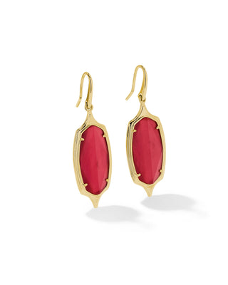 Kendra Scott Jewelry - Earrings Dani Stepped Frame Gold Drop Earrings Dark Pink Illusion