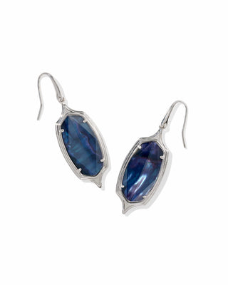 Kendra Scott Jewelry - Earrings Dani Stepped Frame Silver Drop Earrings Dark Indigo Illusion