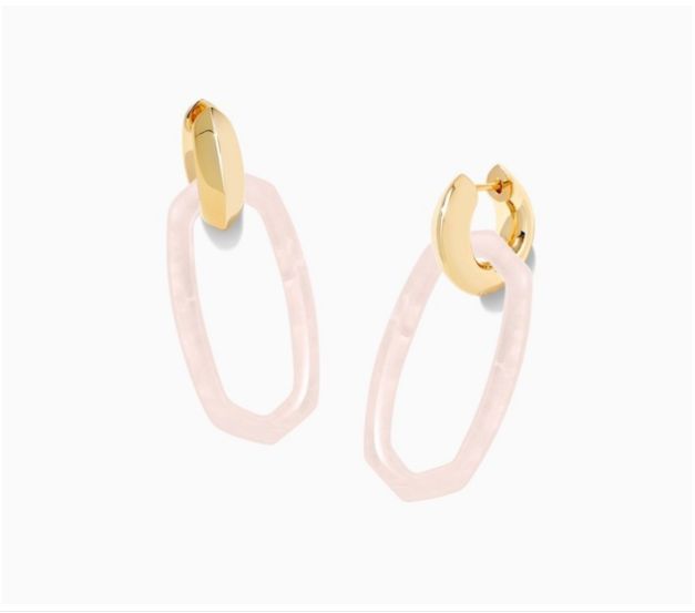 Kendra Scott Jewelry - Earrings Danielle Link Earring Rose Quartz