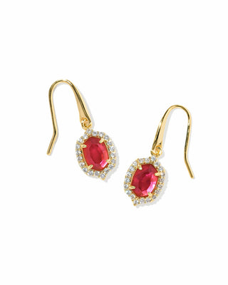 Kendra Scott Jewelry - Earrings Daphne Crystal Frame Gold Drop Earrings Dark Pink Illusion