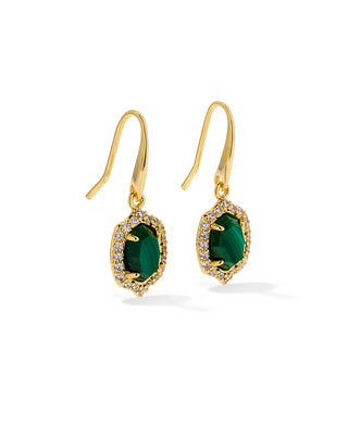 Kendra Scott Jewelry - Earrings Daphne Crystal Frame Gold Drop Earrings Green Malachite