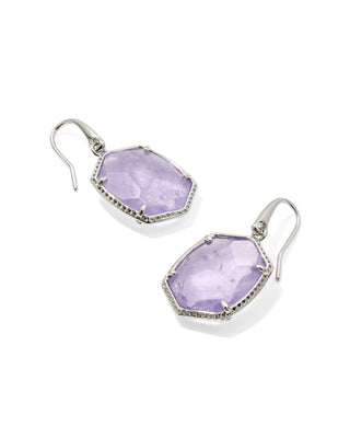 Kendra Scott Jewelry - Earrings Daphne Silver Frame Drop Earring Purple Amethyst