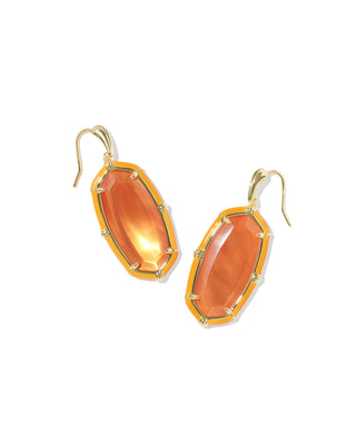 Kendra Scott Jewelry - Earrings Elle Gold Enamel Drop Earrings Papaya MOP