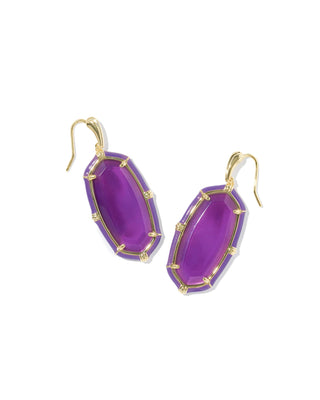 Kendra Scott Jewelry - Earrings Elle Gold Enamel Drop Earrings Purple MOP