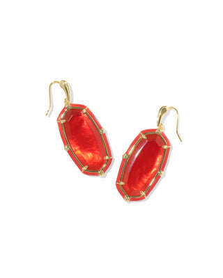 Kendra Scott Jewelry - Earrings Elle Gold Enamel Drop Earrings Red