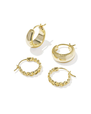 Kendra Scott Jewelry - Earrings Gabriella Gold Set of 2 Huggie Earrings