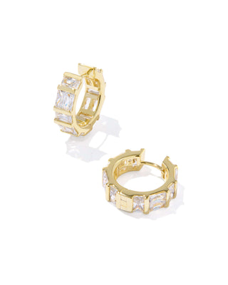 Kendra Scott Jewelry - Earrings Jamie Gold Huggie Earrings White CZ