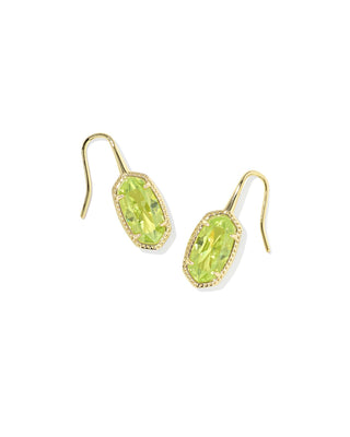 Kendra Scott Jewelry - Earrings Lee Luxe Gold Drop Earrings Light Green CZ