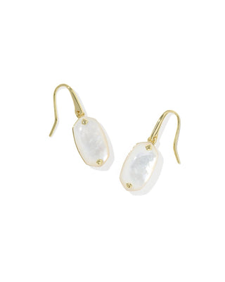 Kendra Scott Jewelry - Earrings Lee Riveted Gold Drop Earrings Ivory MOP