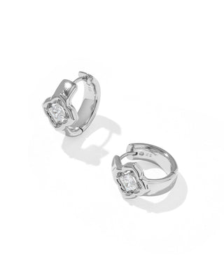 Kendra Scott Jewelry - Earrings Mallory Crystal Silver Huggie Earrings