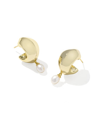 Kendra Scott Jewelry - Earrings Oakland Pearl Gold Huggie Earrings