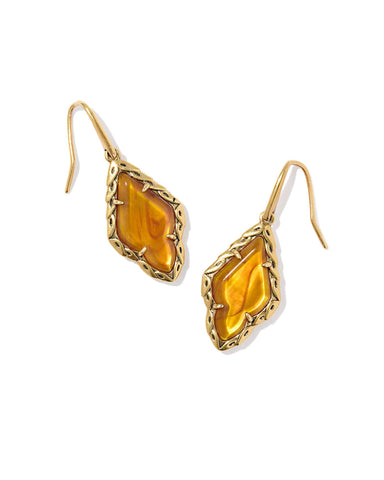 Kendra Scott Jewelry - Earrings Sale Adeline Vintage Gold Drop Earrings Marbled Amber Illusion