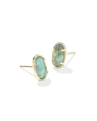 Kendra Scott Jewelry - Earrings Sale Grayson Gold Deep Aqua Illusion Stone Stud Earrings