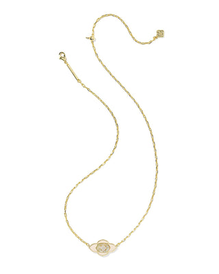 Kendra Scott Jewelry - Necklaces Abbie Gold Medallion Short Pendant Necklace Neutral Mix