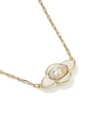 Kendra Scott Jewelry - Necklaces Abbie Gold Medallion Short Pendant Necklace Neutral Mix