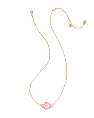 Kendra Scott Jewelry - Necklaces Abbie Gold Medallion Short Pendant Necklace Pink Mix