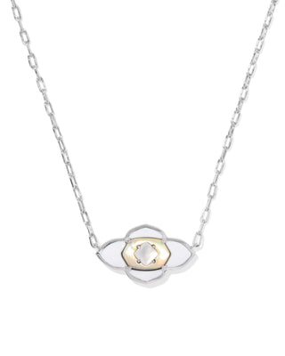 Kendra Scott Jewelry - Necklaces Abbie Silver Medallion Short Pendant Necklace White Mix